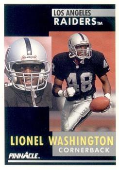 1991 Pinnacle #272 Lionel Washington Front