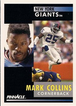 1991 Pinnacle #274 Mark Collins Front