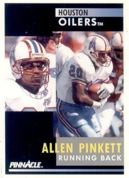 1991 Pinnacle #27 Allen Pinkett Front