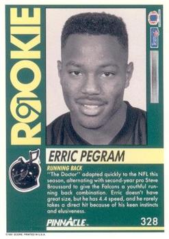1991 Pinnacle #328 Erric Pegram Back
