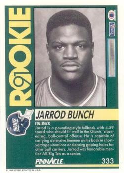 1991 Pinnacle #333 Jarrod Bunch Back