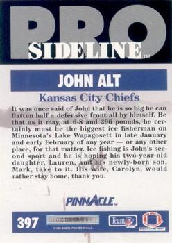 1991 Pinnacle #397 John Alt Back
