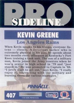 1991 Pinnacle #407 Kevin Greene Back