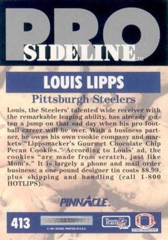 1991 Pinnacle #413 Louis Lipps Back