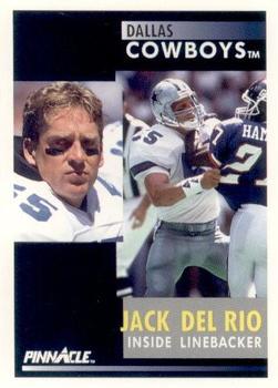 1991 Pinnacle #55 Jack Del Rio Front