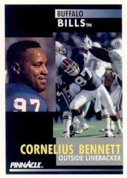 1991 Pinnacle #56 Cornelius Bennett Front