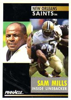 1991 Pinnacle #68 Sam Mills Front