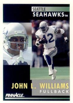 1991 Pinnacle #78 John L. Williams Front