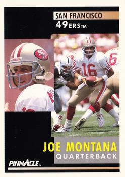1991 Pinnacle #66 Joe Montana Front