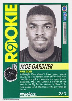 1991 Pinnacle #283 Moe Gardner Back