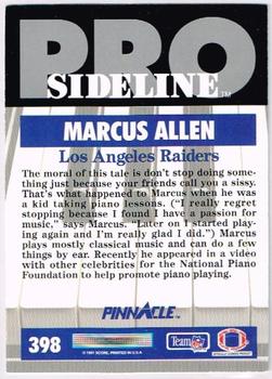 1991 Pinnacle #398 Marcus Allen Back
