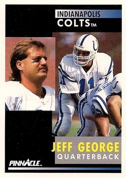 1991 Pinnacle #92 Jeff George Front