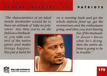 1991 Pro Line Portraits #175 Eugene Lockhart Back