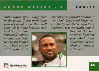 1991 Pro Line Portraits #48 Andre Waters Back