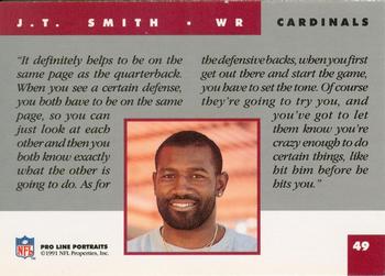 1991 Pro Line Portraits #49 J.T. Smith Back