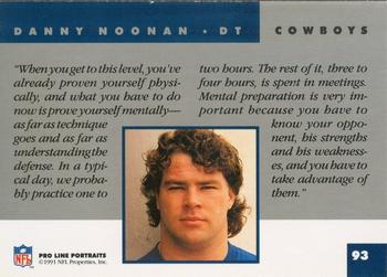 1991 Pro Line Portraits #93 Danny Noonan Back