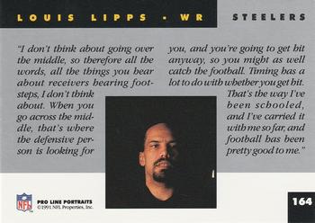 1991 Pro Line Portraits #164 Louis Lipps Back