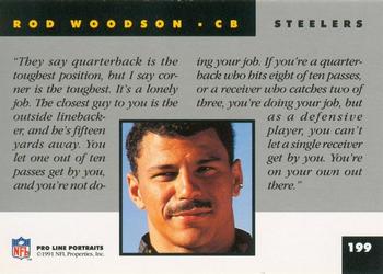 1991 Pro Line Portraits #199 Rod Woodson Back
