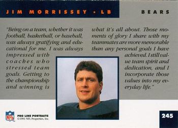 1991 Pro Line Portraits #245 Jim Morrissey Back
