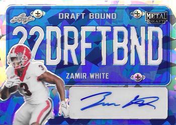 2022 Leaf Metal Draft - Draft Bound Autographs Crystal Blue #DB-ZW1 Zamir White Front