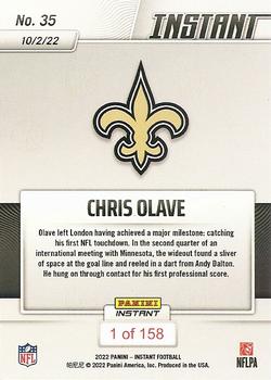 2022 Panini Instant NFL #35 Chris Olave Back