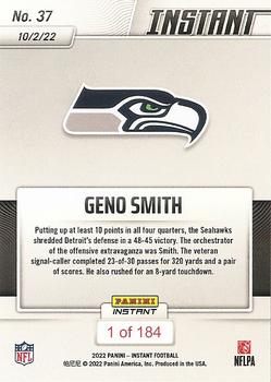 2022 Panini Instant NFL #37 Geno Smith Back