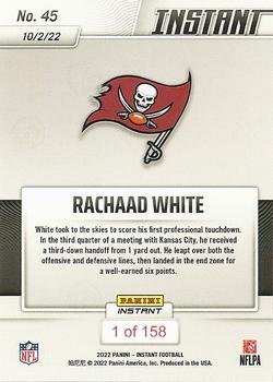2022 Panini Instant NFL #45 Rachaad White Back