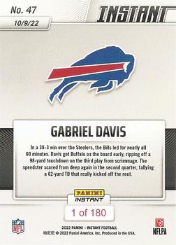 2022 Panini Instant NFL #47 Gabe Davis Back