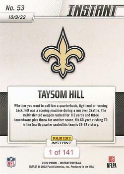 2022 Panini Instant NFL #53 Taysom Hill Back