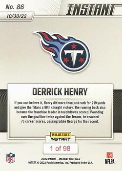 2022 Panini Instant NFL #86 Derrick Henry Back