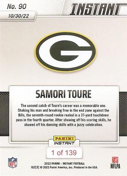 2022 Panini Instant NFL #90 Samori Toure Back