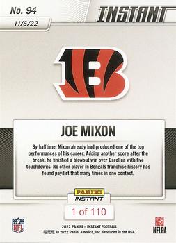 2022 Panini Instant NFL #94 Joe Mixon Back