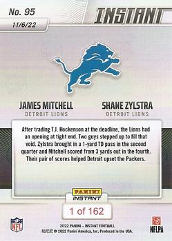 2022 Panini Instant NFL #95 James Mitchell / Shane Zylstra Back