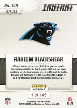 2022 Panini Instant NFL #145 Raheem Blackshear Back