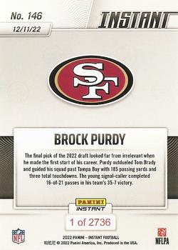 2022 Panini Instant NFL #146 Brock Purdy Back