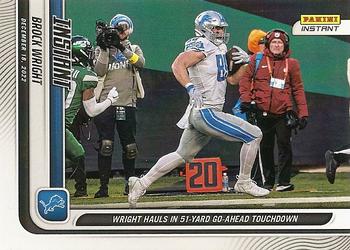 2022 Panini Instant NFL #152 Brock Wright Front