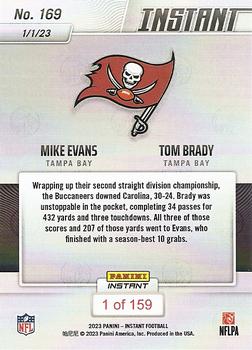 2022 Panini Instant NFL #169 Mike Evans / Tom Brady Back