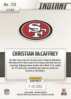 2022 Panini Instant NFL #173 Christian McCaffrey Back