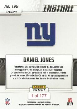 2022 Panini Instant NFL #199 Daniel Jones Back