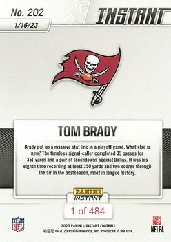2022 Panini Instant NFL #202 Tom Brady Back