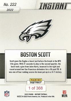 2022 Panini Instant NFL #222 Boston Scott Back