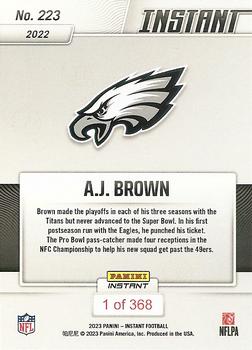 2022 Panini Instant NFL #223 A.J. Brown Back