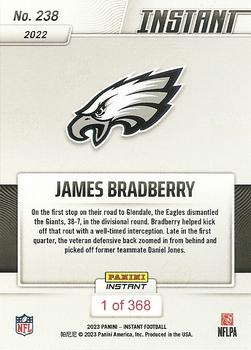2022 Panini Instant NFL #238 James Bradberry Back