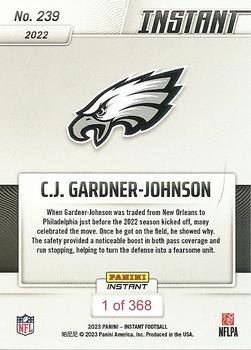 2022 Panini Instant NFL #239 C.J. Gardner-Johnson Back