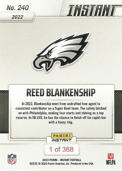 2022 Panini Instant NFL #240 Reed Blankenship Back