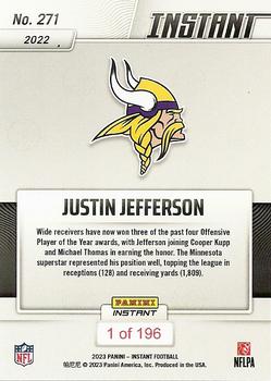 2022 Panini Instant NFL #271 Justin Jefferson Back