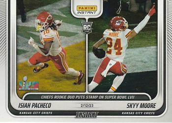 2022 Panini Instant NFL #275 Isiah Pacheco / Skyy Moore Front
