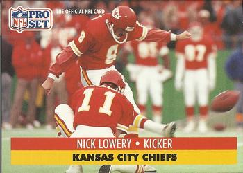 1991 Pro Set #184 Nick Lowery Front