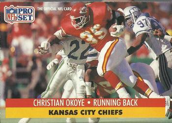 1991 Pro Set #185 Christian Okoye Front