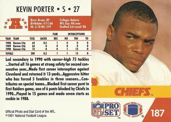 1991 Pro Set #187 Kevin Porter Back